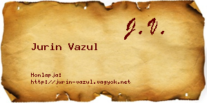 Jurin Vazul névjegykártya